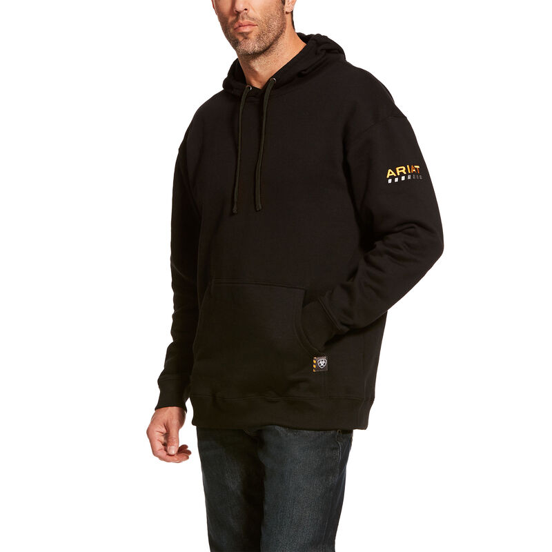 Ariat Work: Rebar Workman Sudadera Con Capucha Hombre - Negras (WDVAF7630)